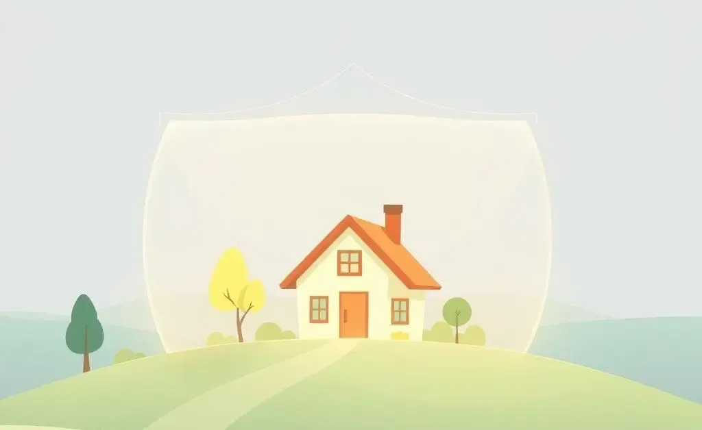 Home with a protective shield symbolizing data protection