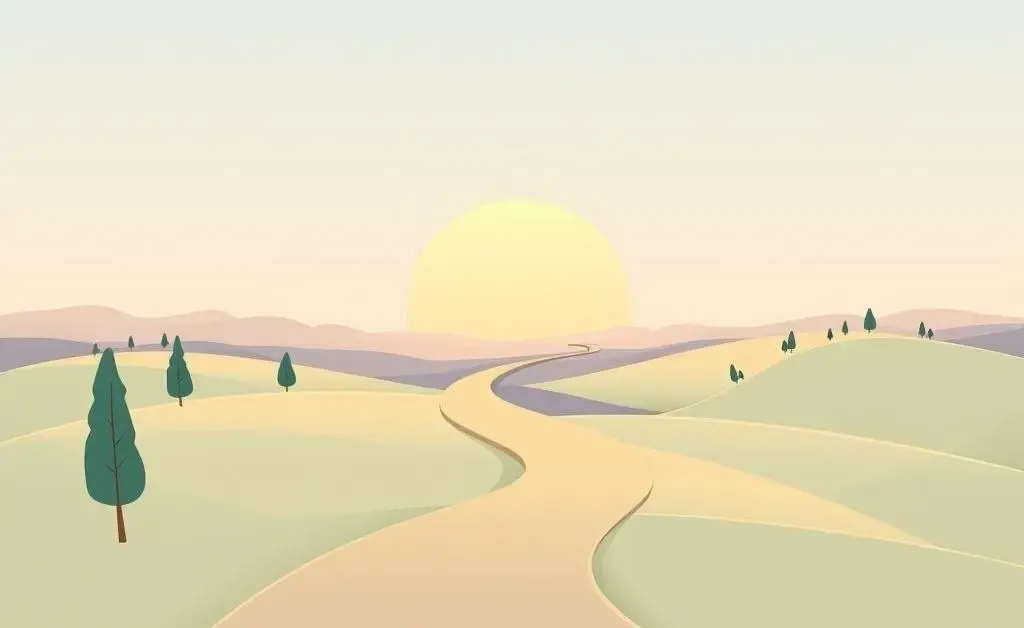 A winding path symbolizing the journey to financial independence