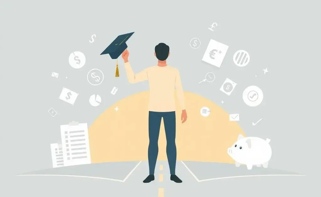 A graduate at a crossroads considering financial opportunities
