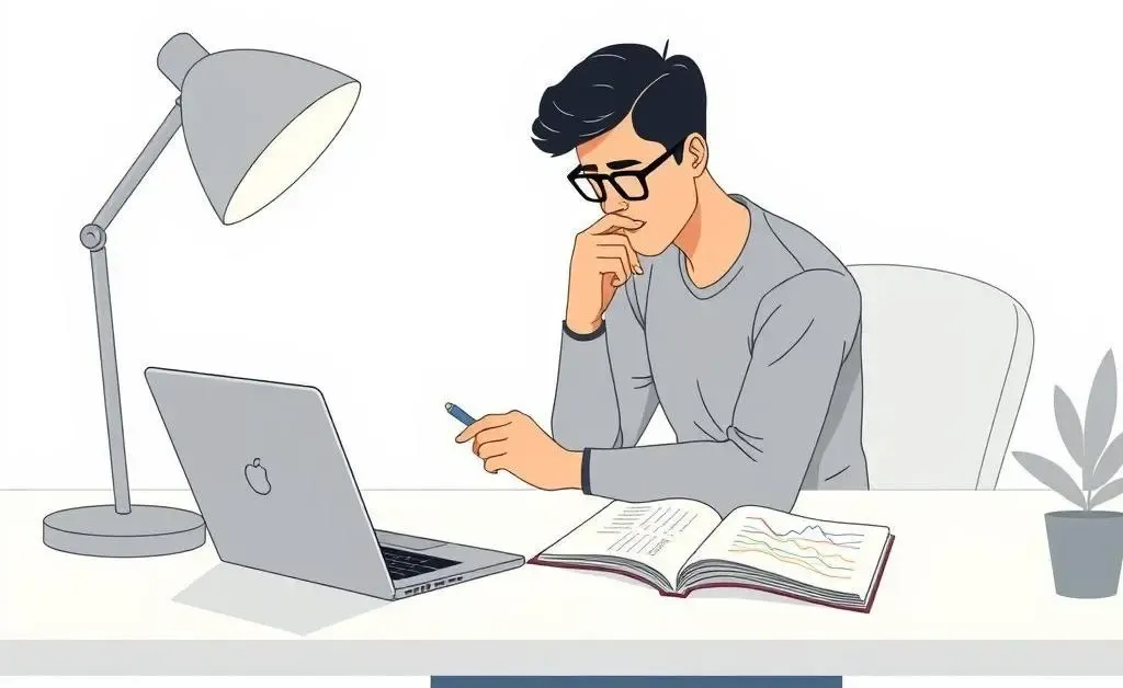 Person planning their financial career path at a calm office desk