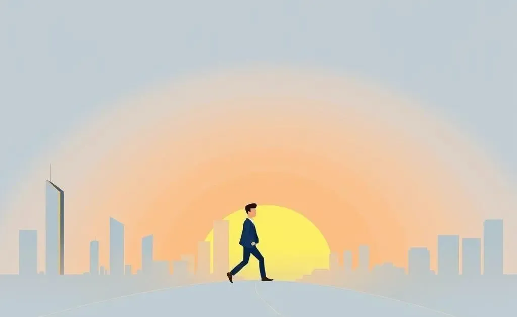 Person navigating a financial career path
