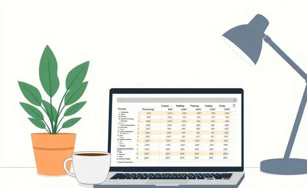 A cozy home office setup symbolizing the start of a financial journey