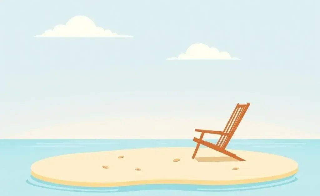 A tranquil beach scene representing financial peace and stability.