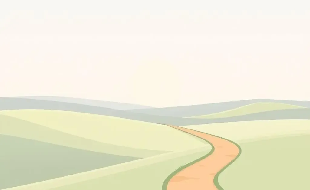 A serene landscape depicting a pathway representing the journey to financial peace
