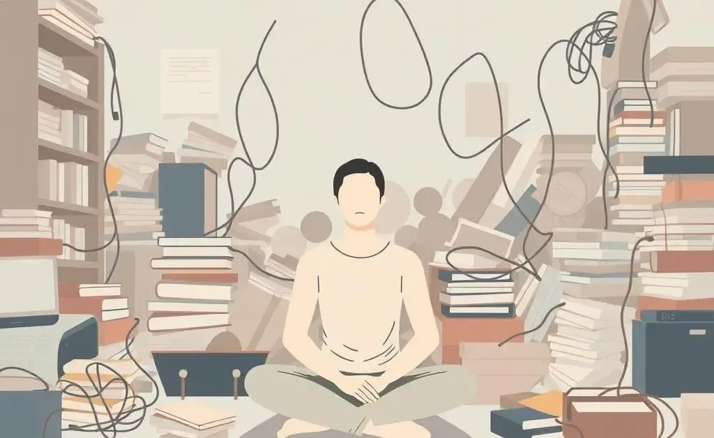 A representation of finding calm amidst chaos