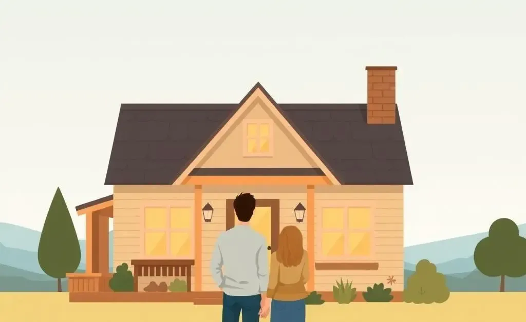 A couple contemplating buying their first home