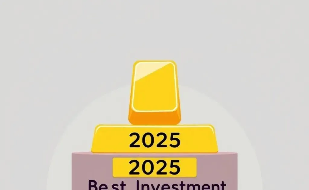 Illustration of a gold bar as the best investment of 2025