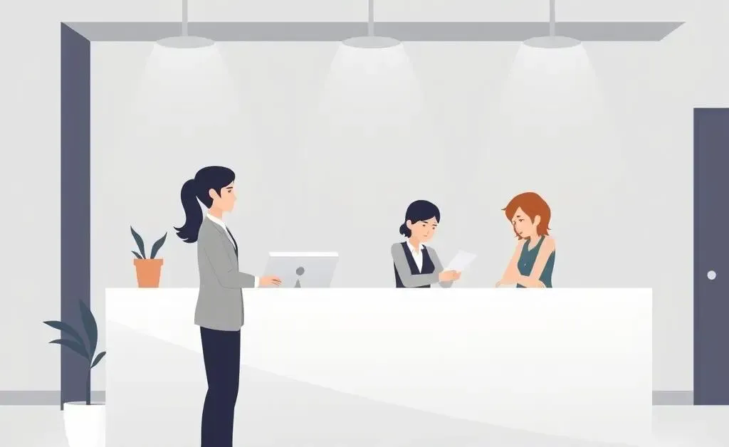 Calm service interaction illustration