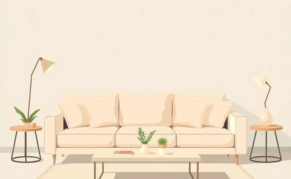 A peaceful living room scene symbolizing home comfort and decision-making.