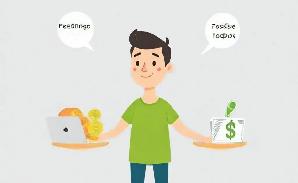 A person balancing multiple income streams to manage debt