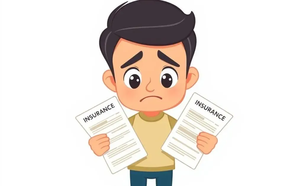 A person deciding between two insurance policies.