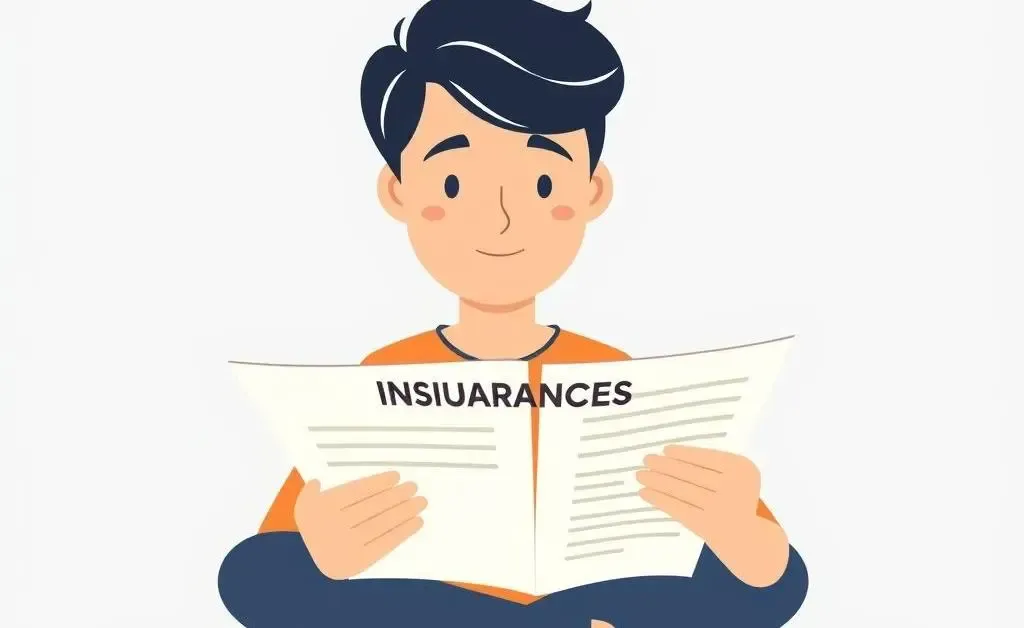 Calm person reviewing insurance documents