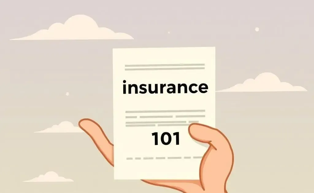 A cartoon hand holding an insurance contract