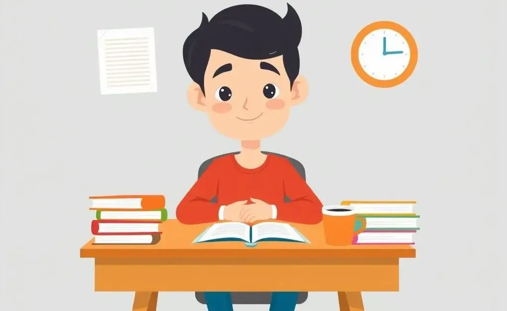 A person preparing for a life insurance exam with study materials