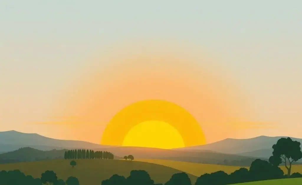 A scenic sunrise representing new beginnings and growth