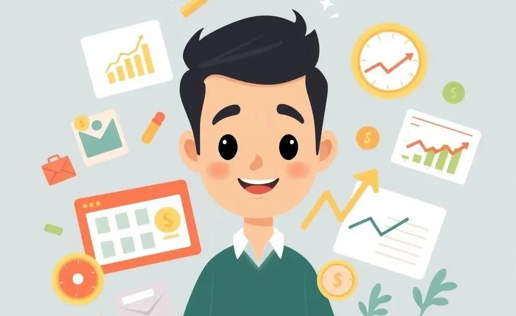 Illustration showing various investment options like stocks and bonds