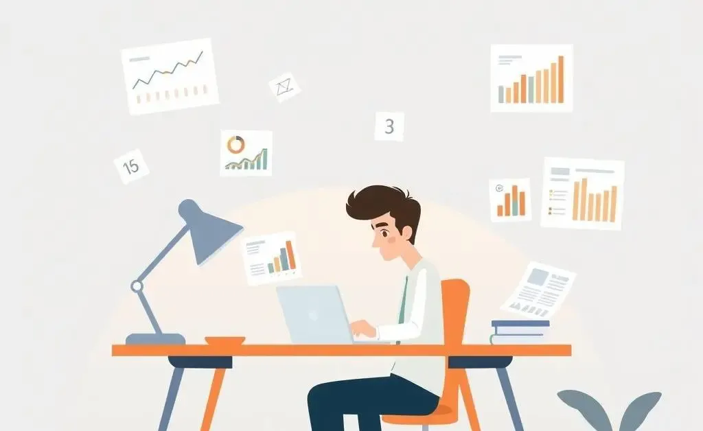 A person analyzing investment charts at a desk