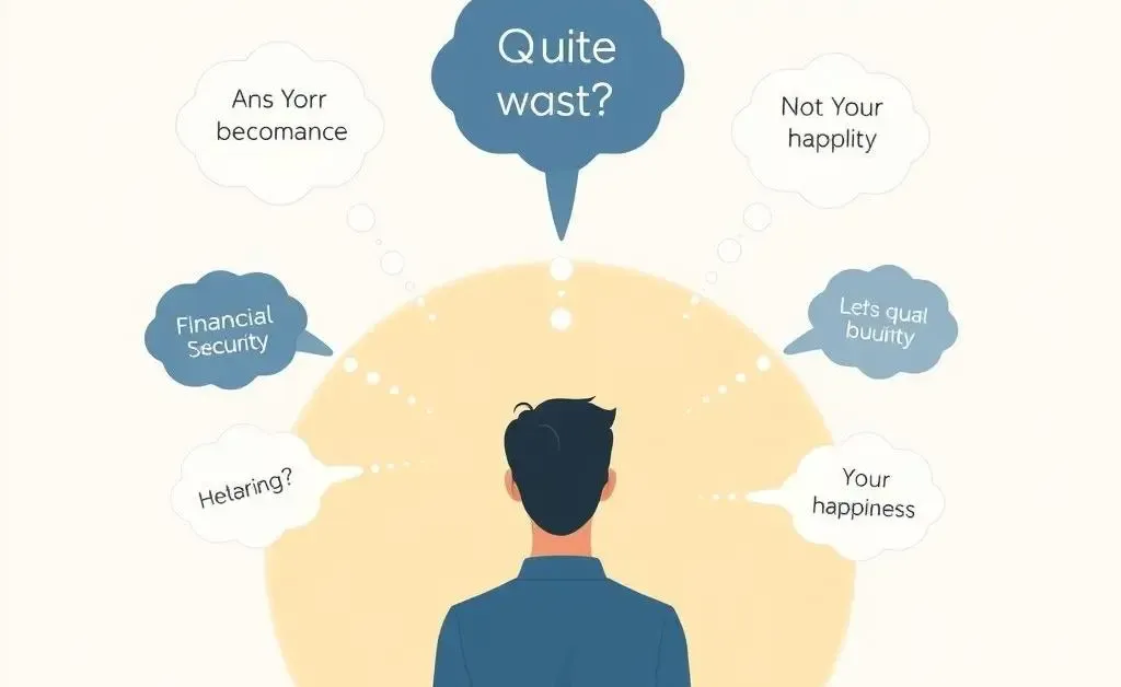 A person considering a job change with financial and lifestyle considerations in mind