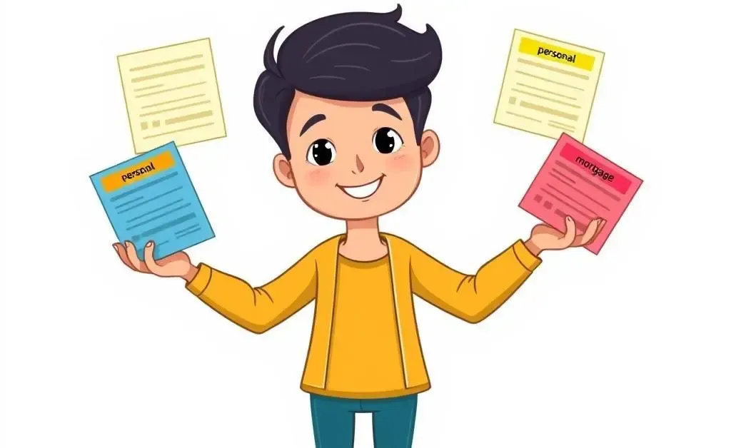 A person juggling multiple loan documents with ease.