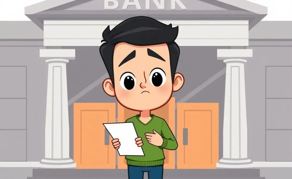 Person trying to remove a lien in front of a bank.
