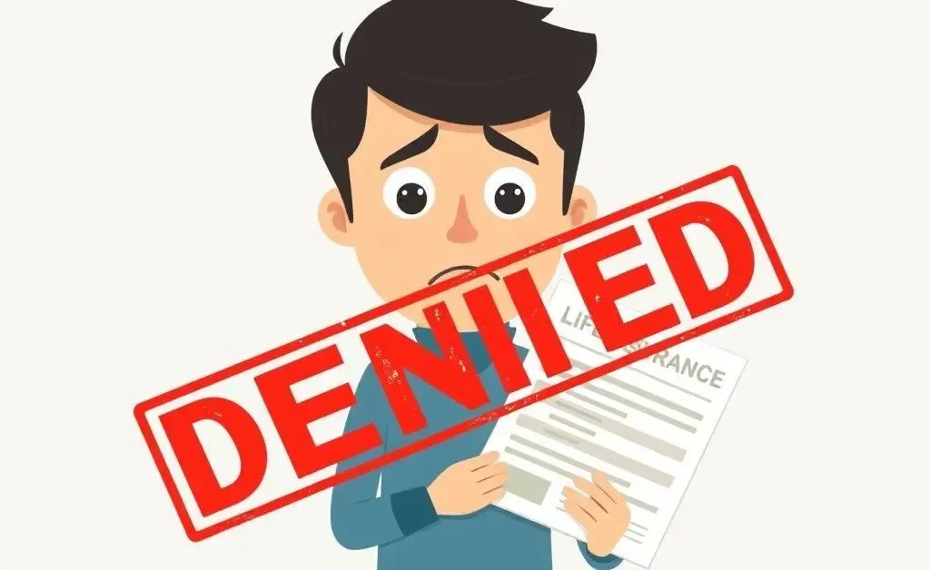 Person puzzled by a life insurance denial document