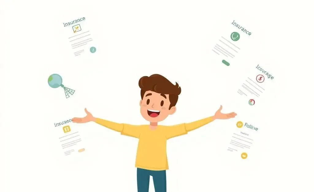 Person juggling life insurance policies