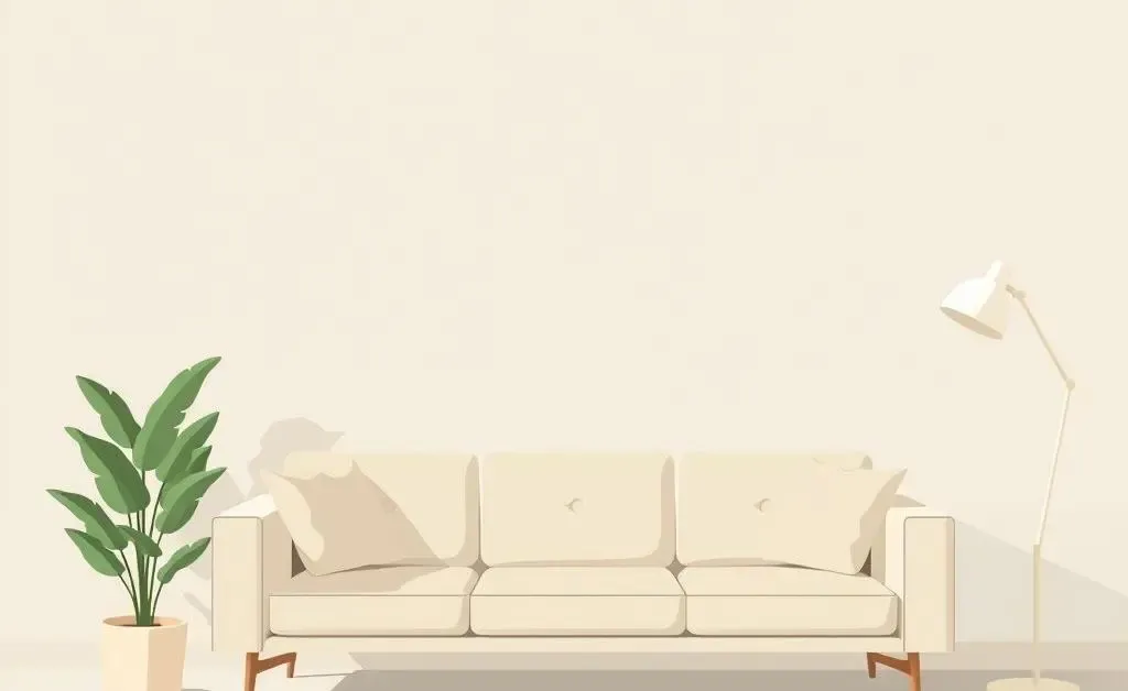 A serene minimalist living room setting