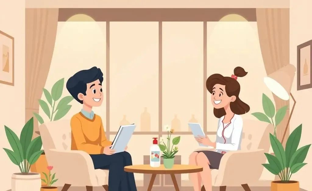 Couple consulting with a mortgage advisor at a desk