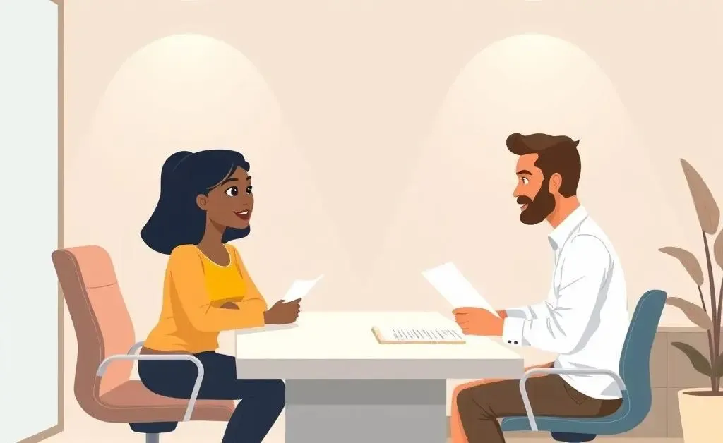 Diverse couple discussing mortgage application with advisor