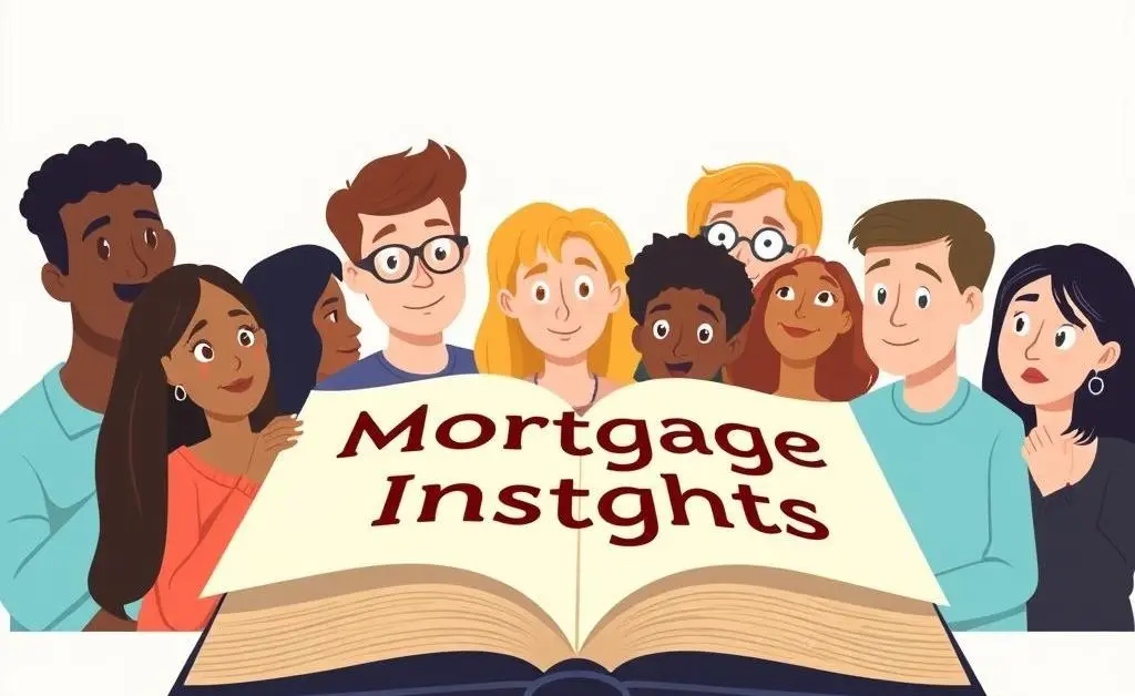 A diverse group of people pondering mortgage insights.