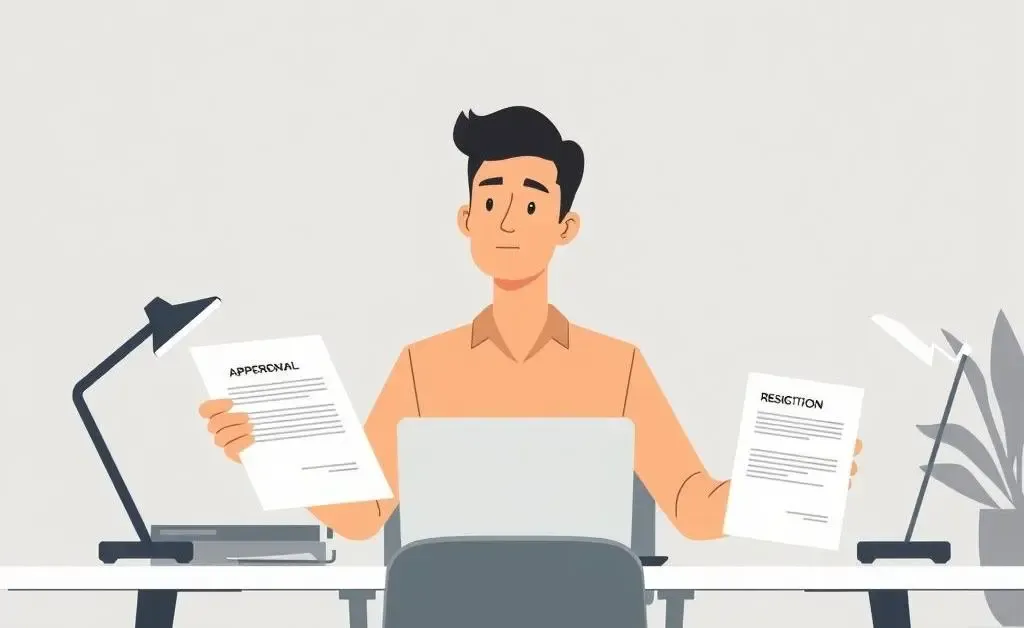 Person deciding whether to quit job after receiving a mortgage offer