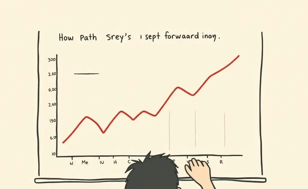 Illustration of a person exploring a financial path forward