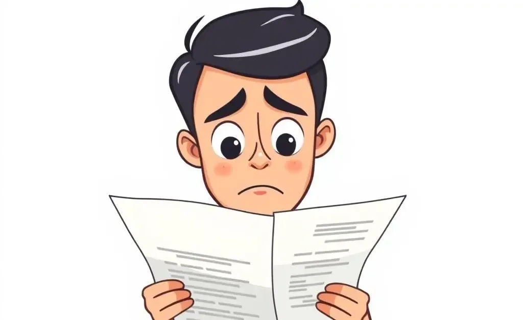 Cartoon of a person with a large dental bill