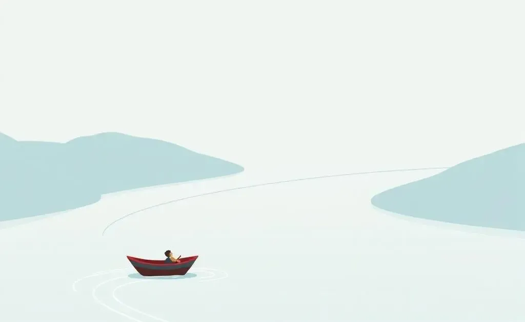 Boat navigating a serene river, symbolizing managing medical debt.