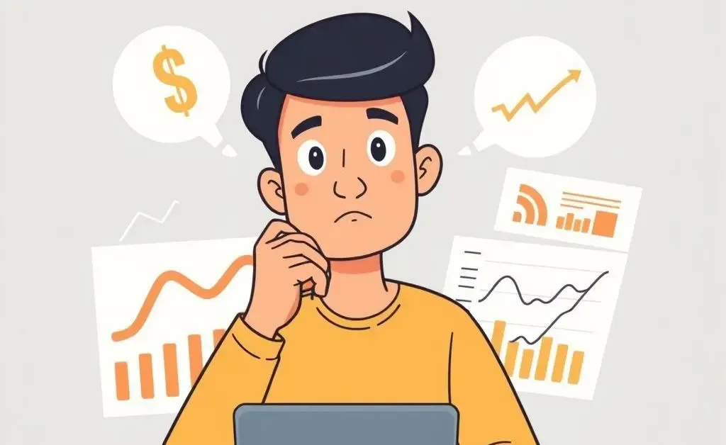 A person pondering over interest rate charts