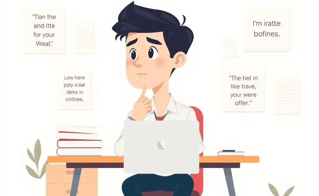 A young professional at a desk surrounded by motivational quotes.