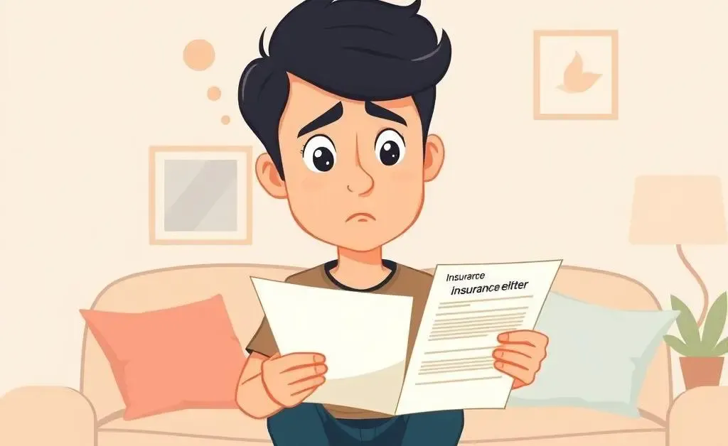 Person reading an insurance letter at home