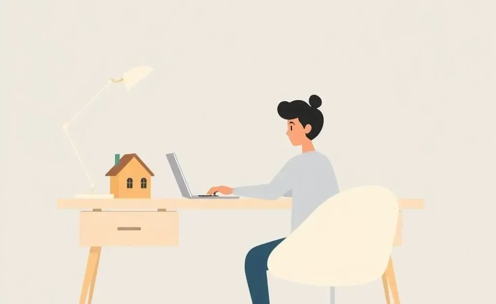 Person planning real estate investments at a desk