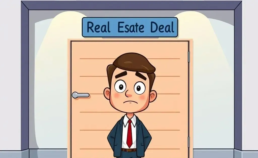 Person puzzled over a real estate deal roadblock.