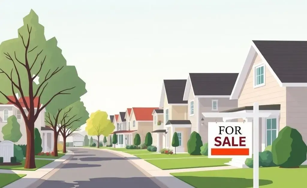 Real estate agent considering a charming home for sale in a neighborhood