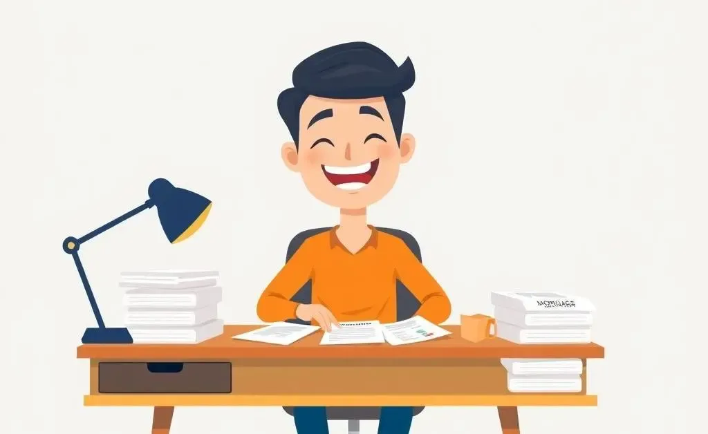 Person considering remortgaging with documents at a desk