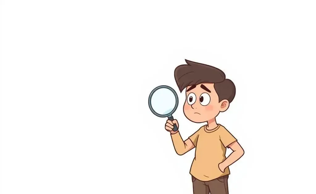 A cartoon image of a puzzled person listening to their wall with a magnifying glass.