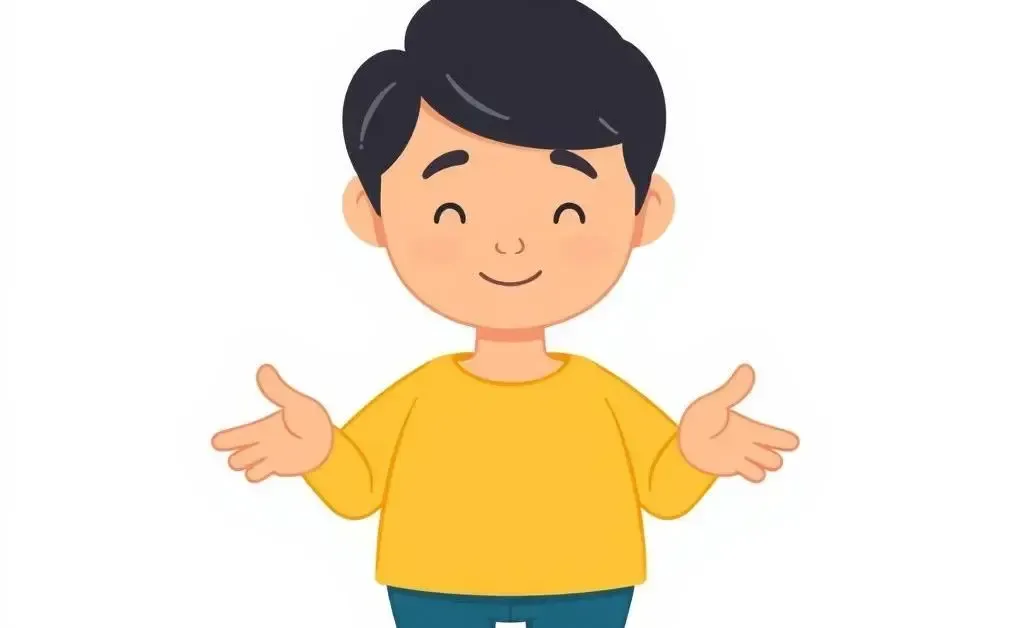 A person confidently saying 'no' with a smile.