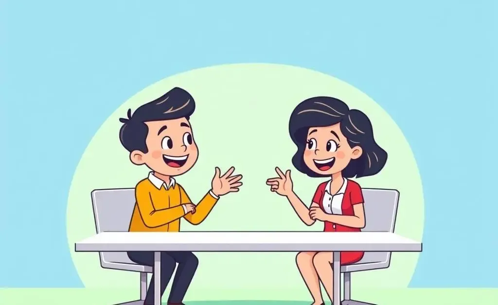 Two friends discussing stock markets over coffee