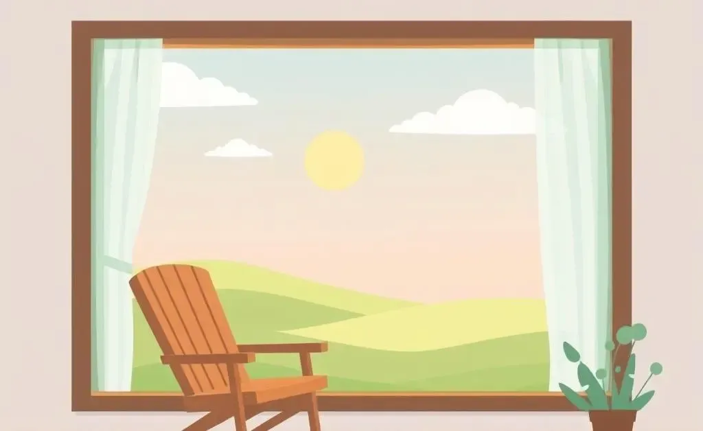 A cozy room with a chair by a window, symbolizing relaxation and introspection