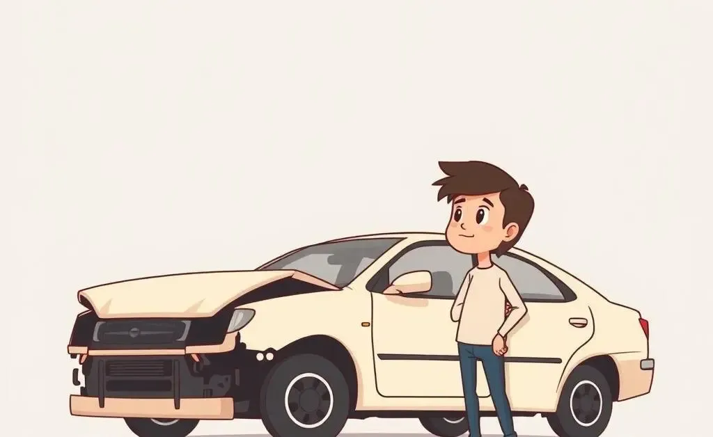 A person contemplating their options after their leased car is totaled