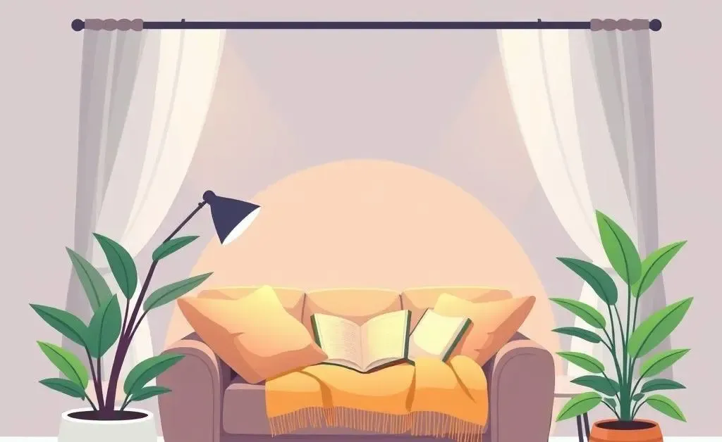 A cozy and serene living room nook