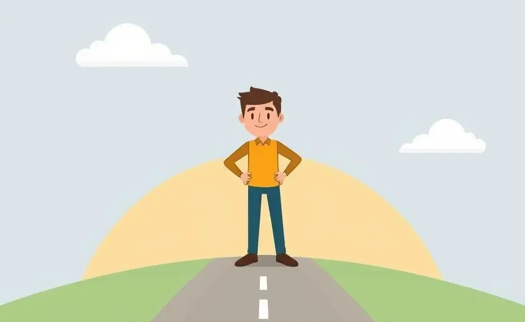 A confident decision-making moment in housing market illustration