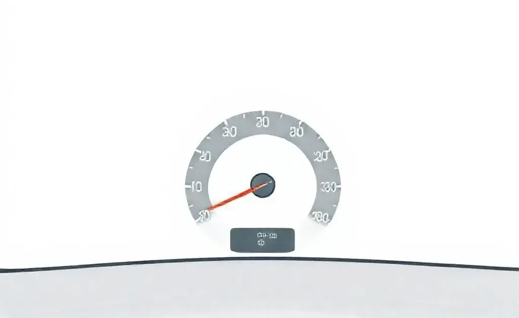 Illustration of a car dashboard with an odometer