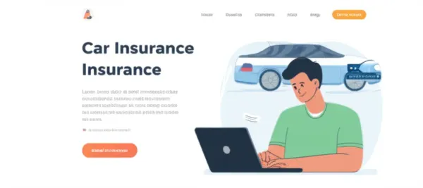 Person researching car insurance options on a laptop